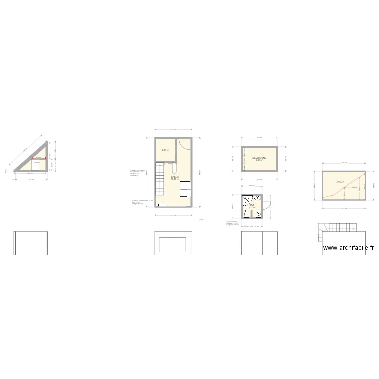 14 PIERRE GRENIER v2. Plan de 6 pièces et 28 m2