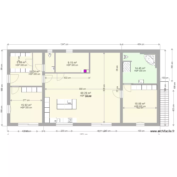 maisonmiclau6155x23x3x8 platrier. Plan de 
