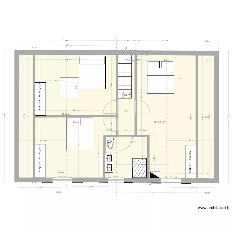ETAGE VARIANTE. Plan de 