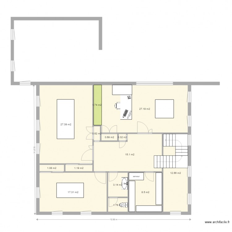 atelier etage. Plan de 0 pièce et 0 m2