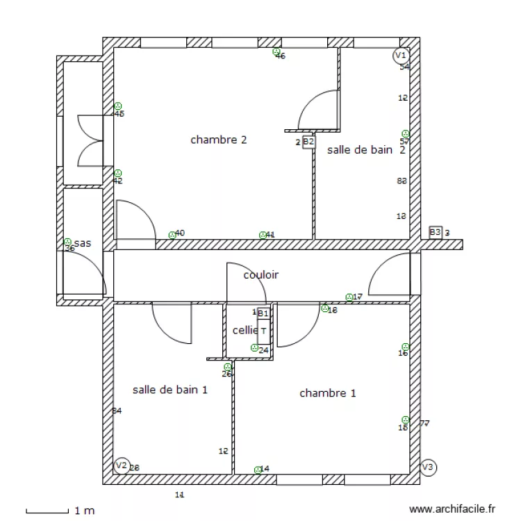 CASA plan prise de courant. Plan de CASA plan prise de courant. Plan de