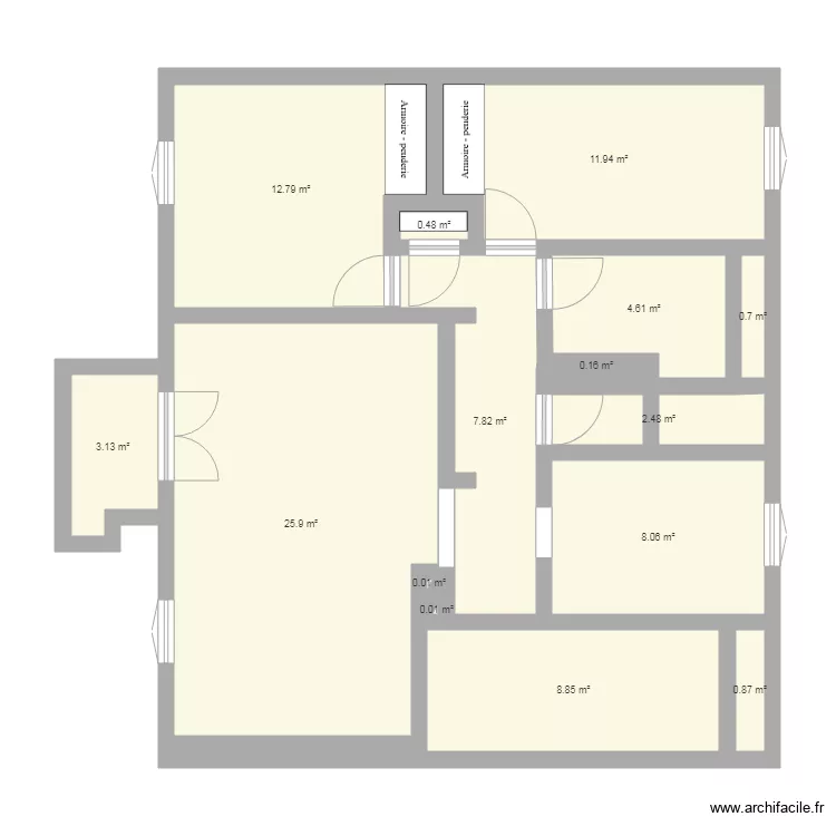 Appart vide. Plan de 