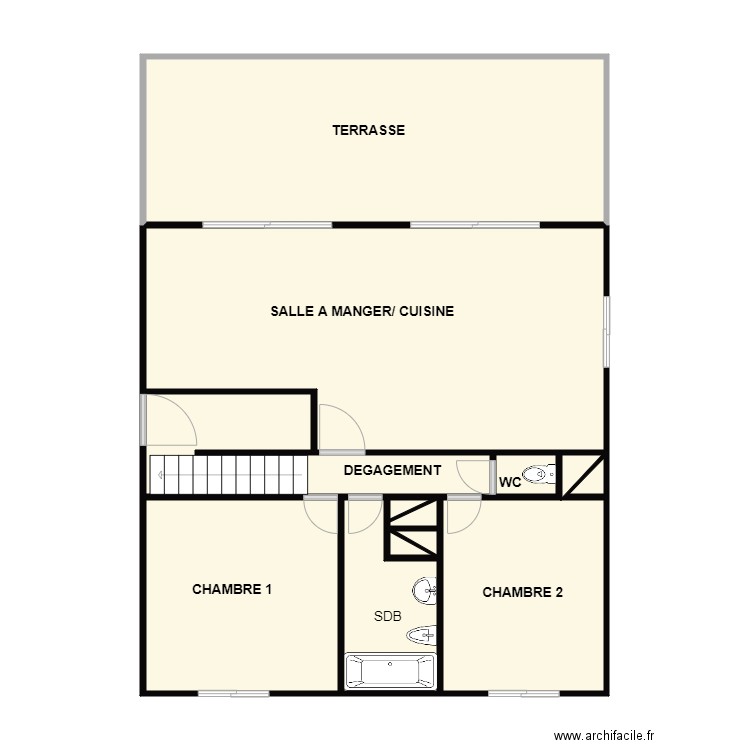 BADEAU. Plan de 0 pièce et 0 m2