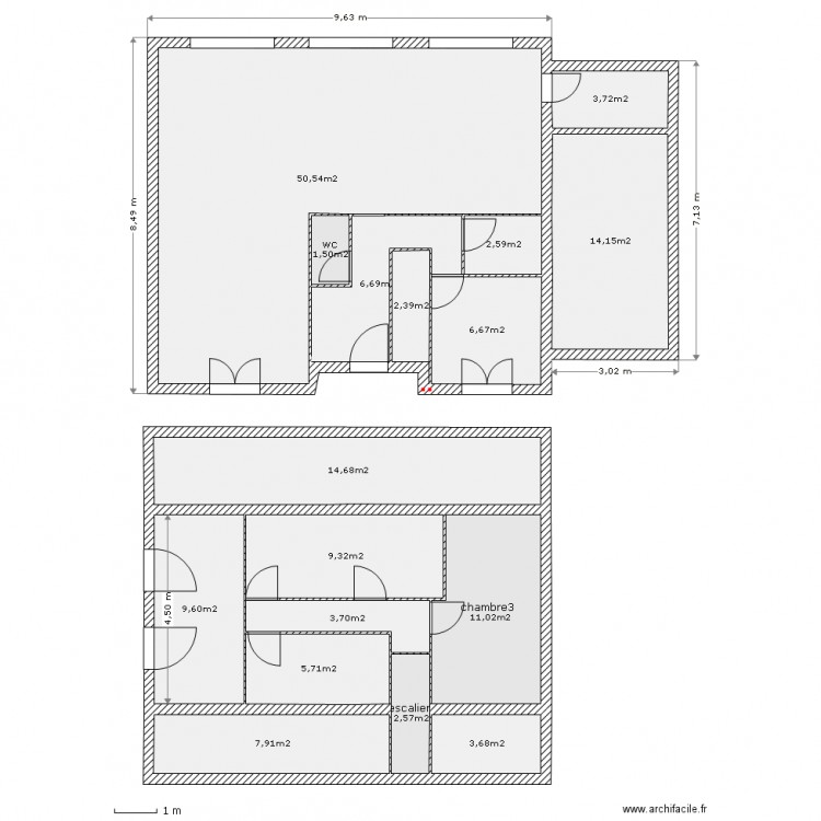 Durande. Plan de 0 pièce et 0 m2