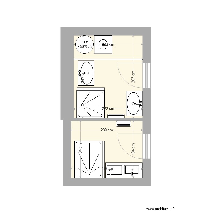 salle de bain version 1. Plan de 0 pièce et 0 m2