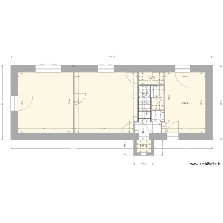 PLAN RDC GOUILLARD EXISTANT COTE. Plan de 0 pièce et 0 m2