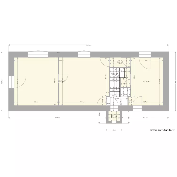 PLAN RDC GOUILLARD EXISTANT COTE. Plan de 