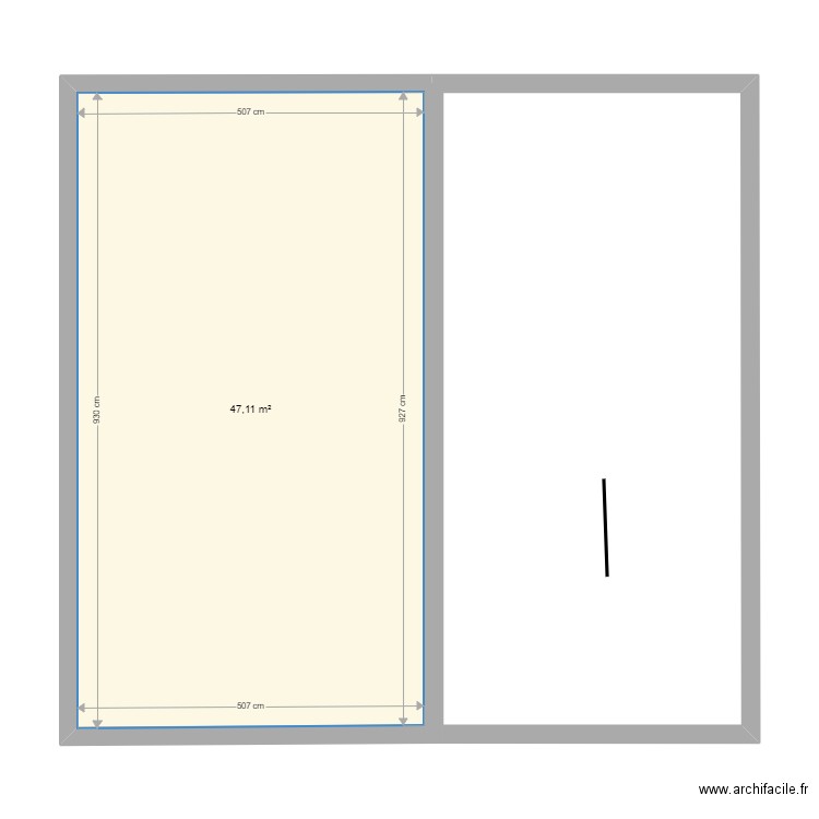 neyrac Plan elec. Plan de 1 pièce et 47 m2