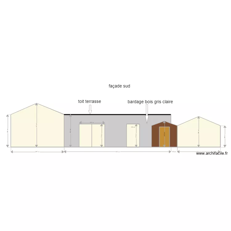 fa&ccedil;ade sud final thomas. Plan de 