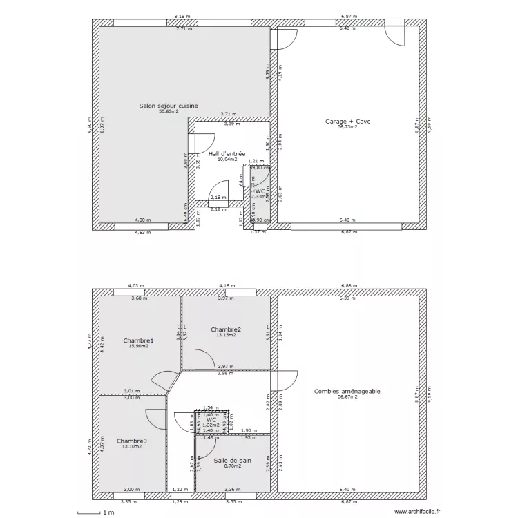Maison R1 130. Plan de Maison R1 130. Plan de