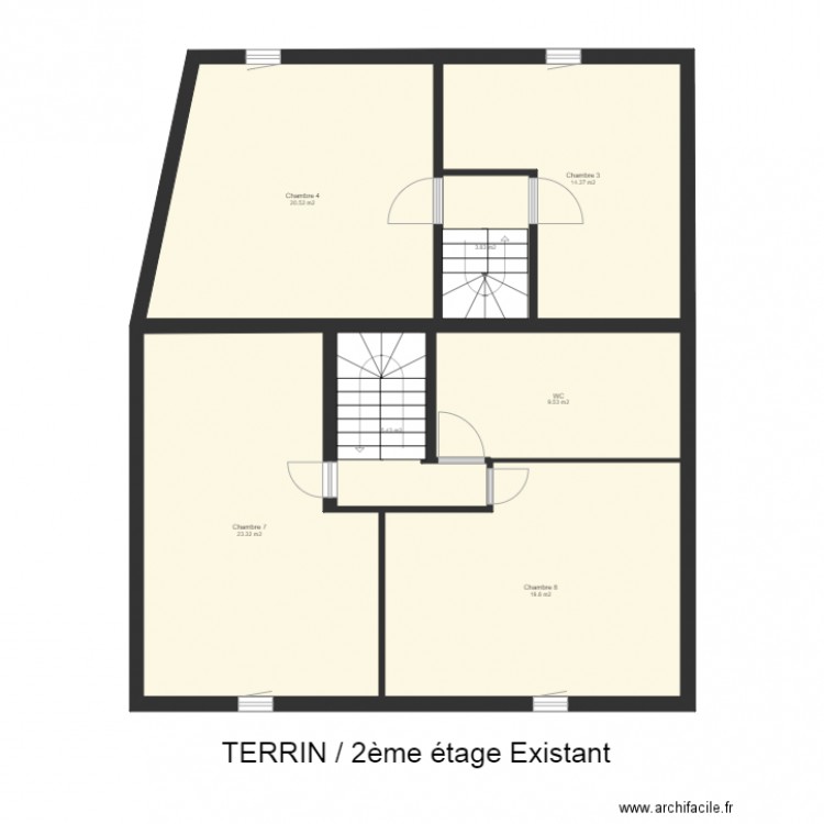 Greg perso 2eme etage existant. Plan de 0 pièce et 0 m2