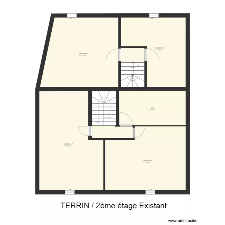 Greg perso 2eme etage existant. Plan de 