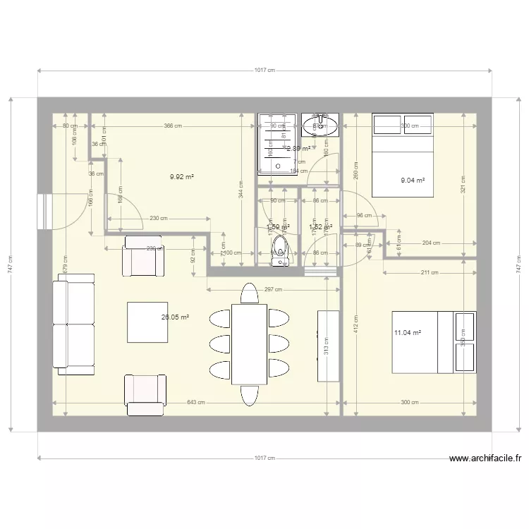 Maison garage. Plan de 
