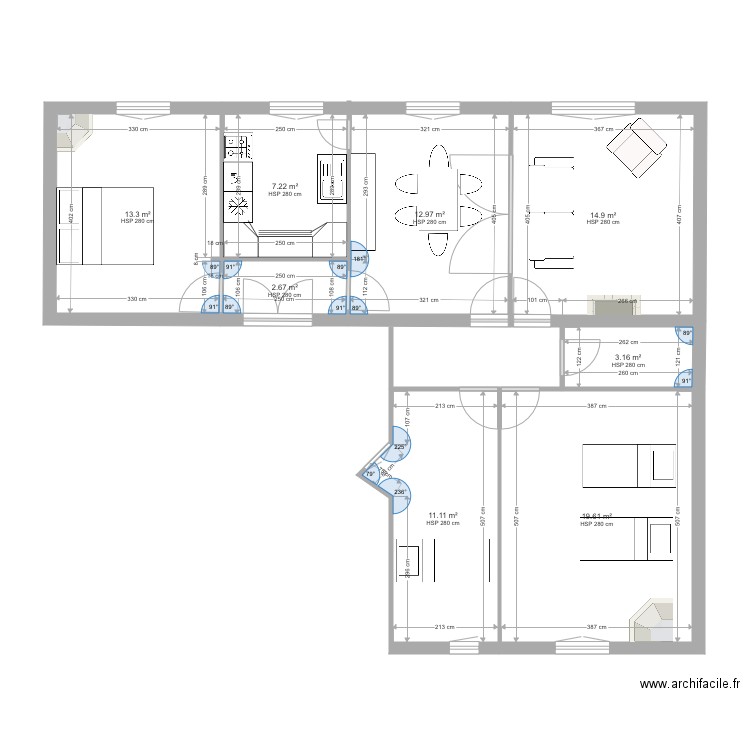 Plan appartement 3. Plan de 0 pièce et 0 m2