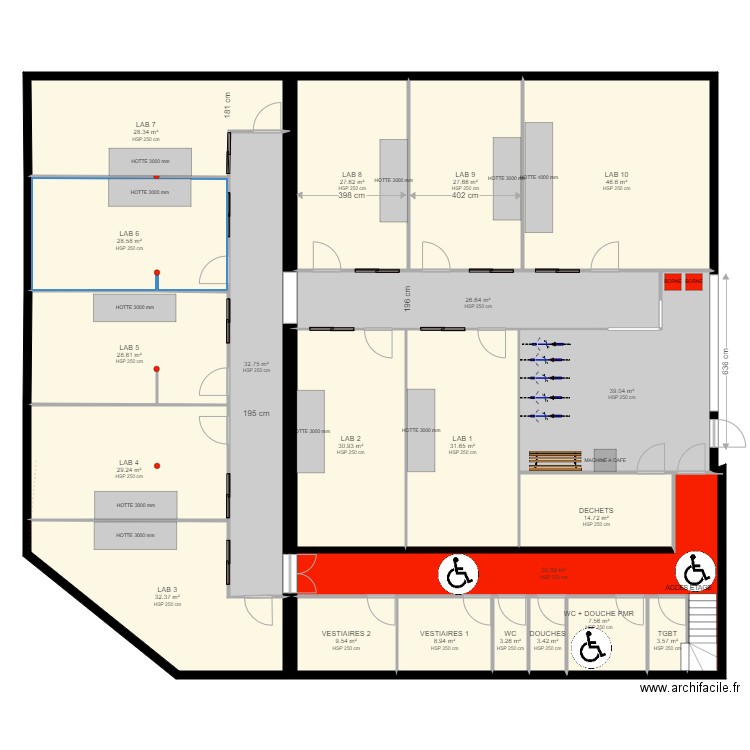 LYON 7 VIERGE 1. Plan de 52 pièces et 1049 m2