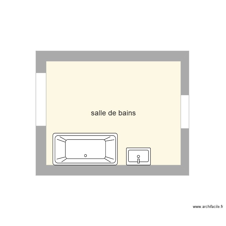 salle de bains aubade b. Plan de 0 pièce et 0 m2