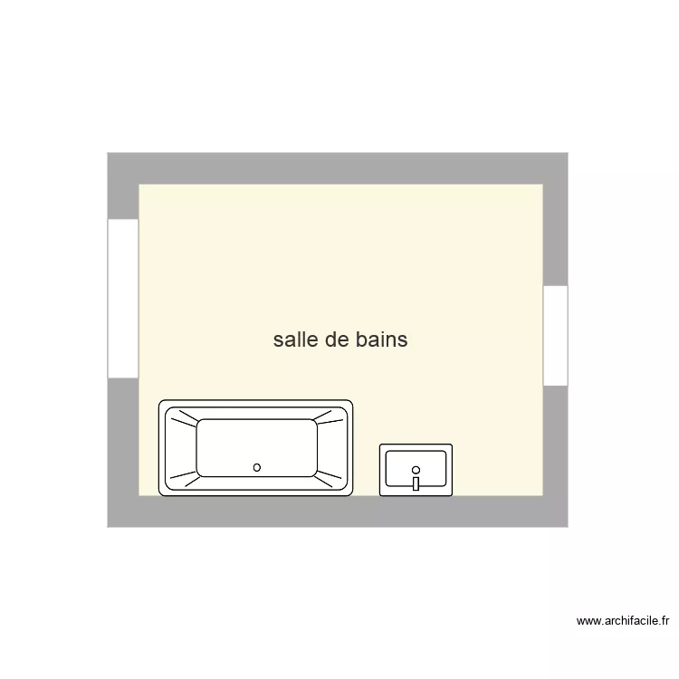 salle de bains aubade b. Plan de 
