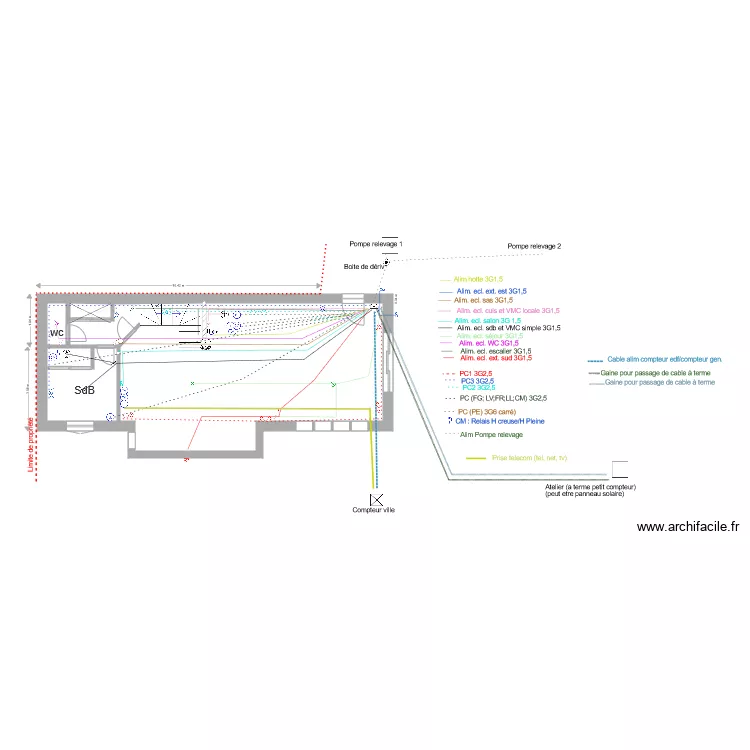 MAISON plan elec. Plan de 