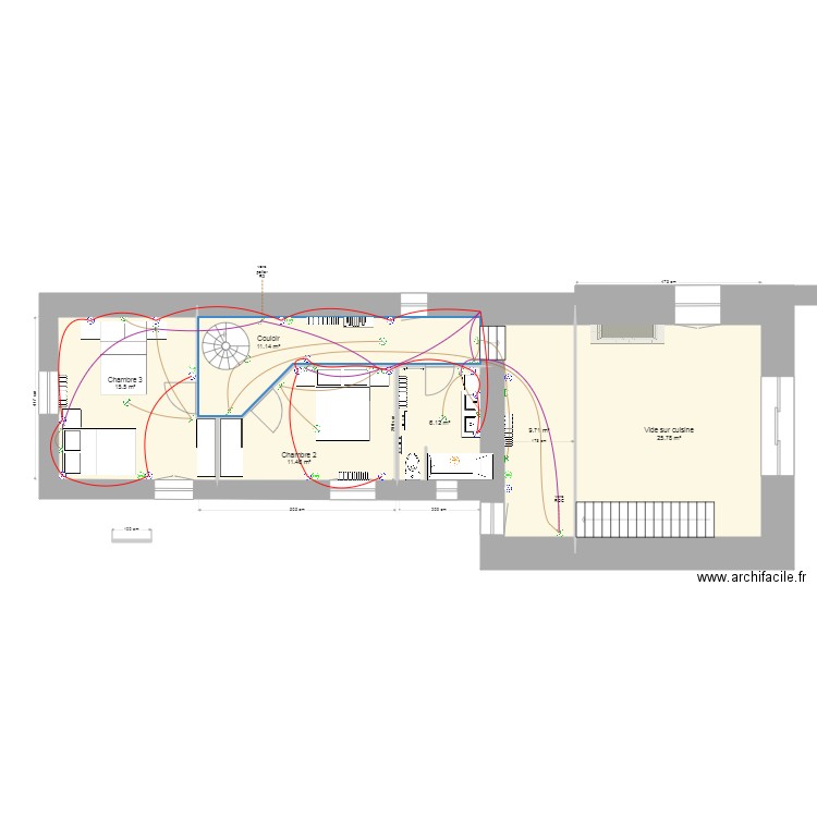 Bourg 19 SANS R1B R2 cuisine provisoire#2. Plan de 0 pièce et 0 m2
