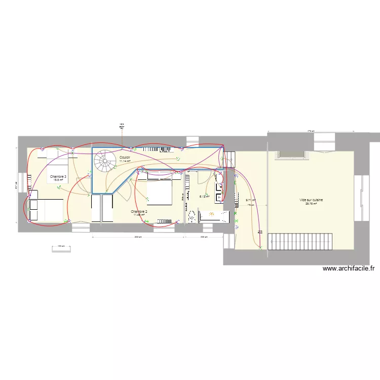 Bourg 19 SANS R1B R2 cuisine provisoire#2. Plan de 