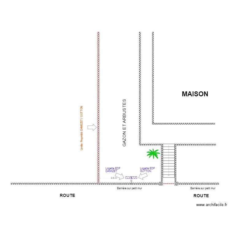 nouveau portail avant travaux. Plan de 0 pièce et 0 m2