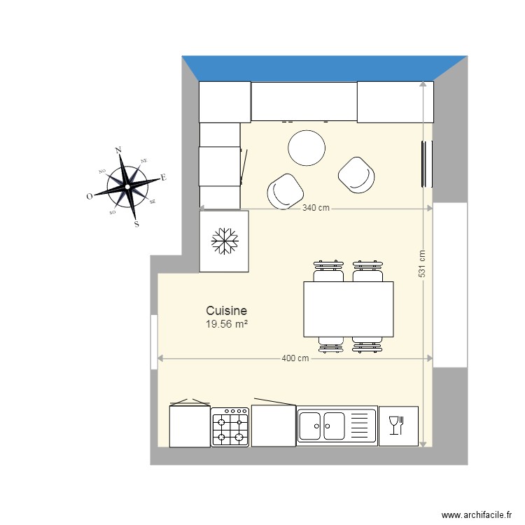 Aménagement kitchen Family. Plan de 0 pièce et 0 m2