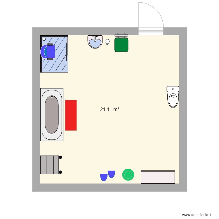 1 plan salle de bain. Plan de 0 pièce et 0 m2