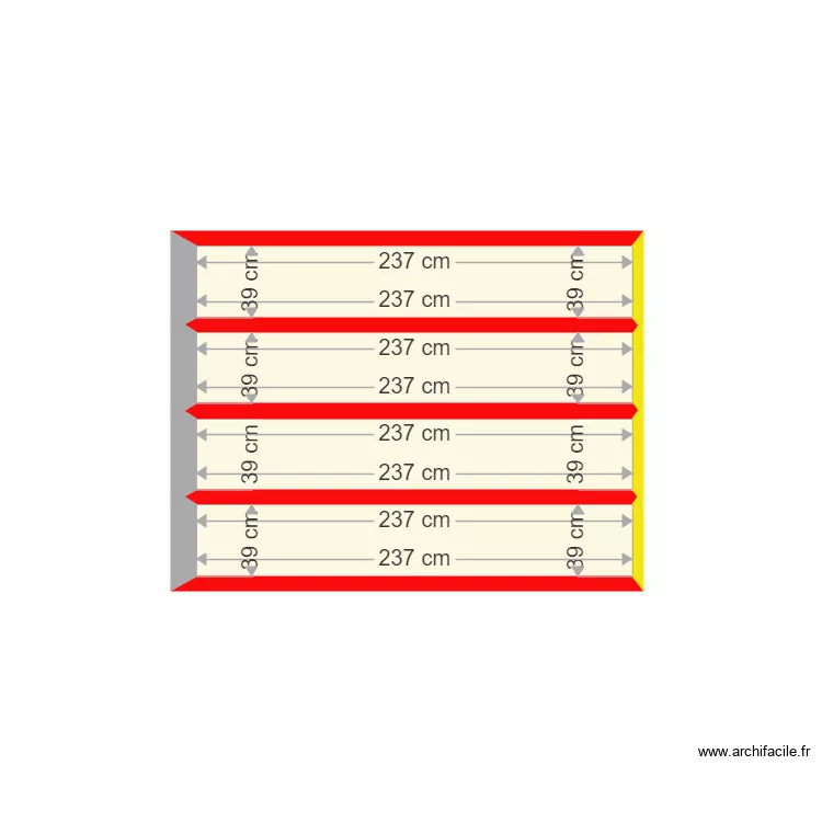 Poutres IPN Salle de bains. Plan de 