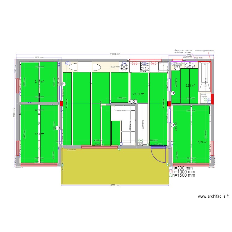 60 1 Островищи эл ТП. Plan de 0 pièce et 0 m2
