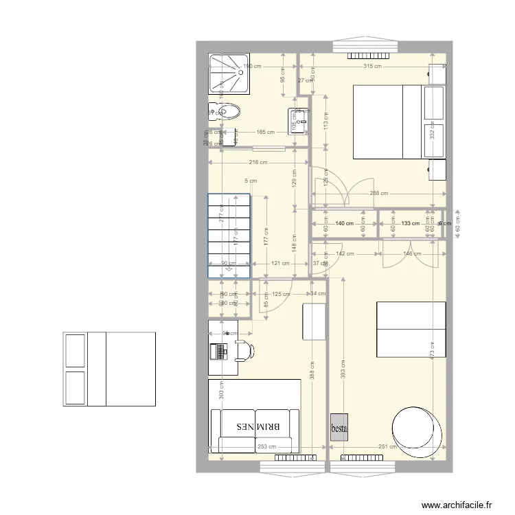 1er etage. Plan de 