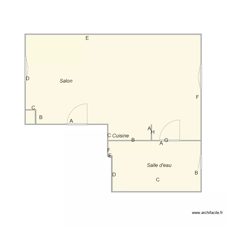 REMPARTS 3&egrave;me &eacute;tage. Plan de 