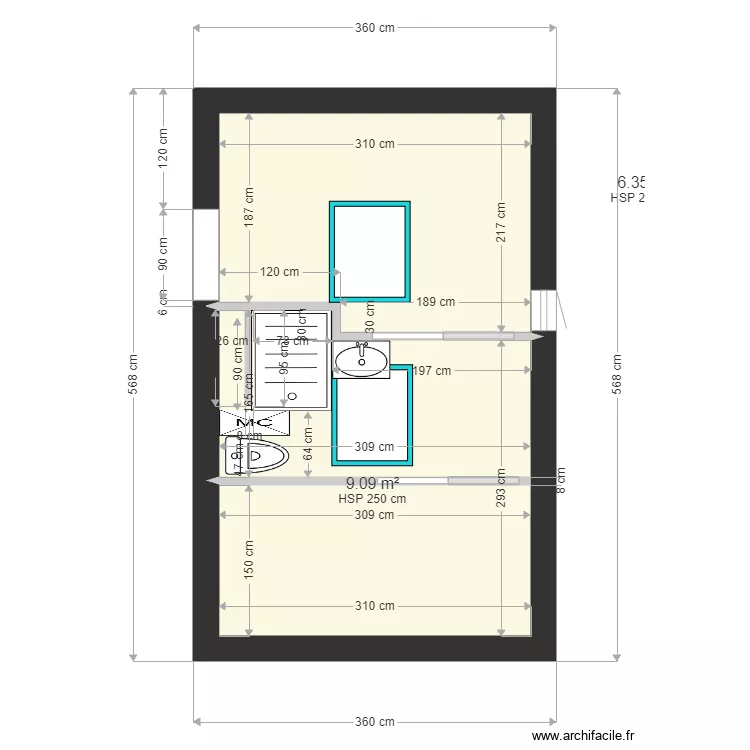 amenagement douche sous comble2. Plan de amenagement douche sous comble2. Plan de