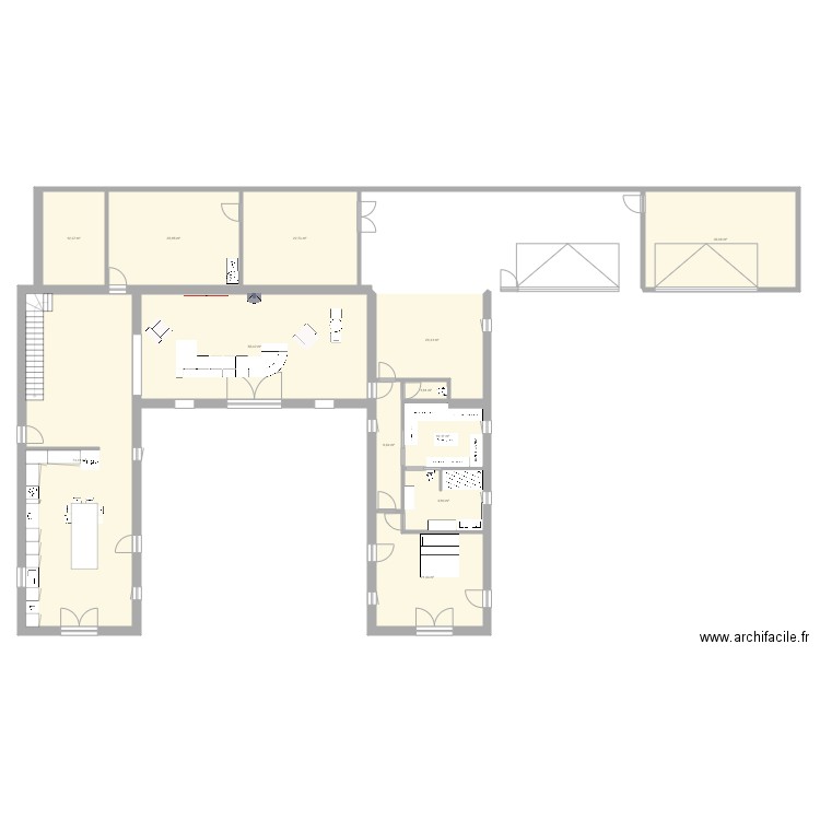 MOGADOR RDC RENOV 2. Plan de 38 pièces et -285 m2