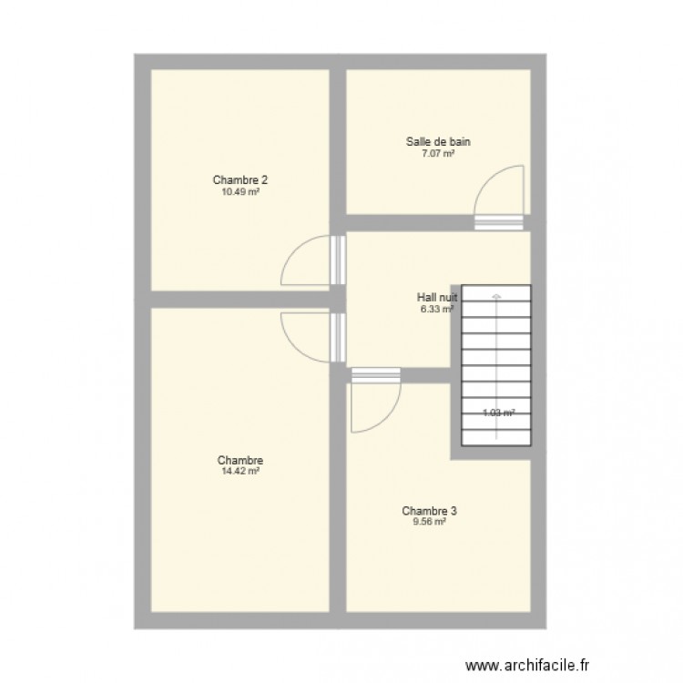 dielsetage. Plan de 0 pièce et 0 m2