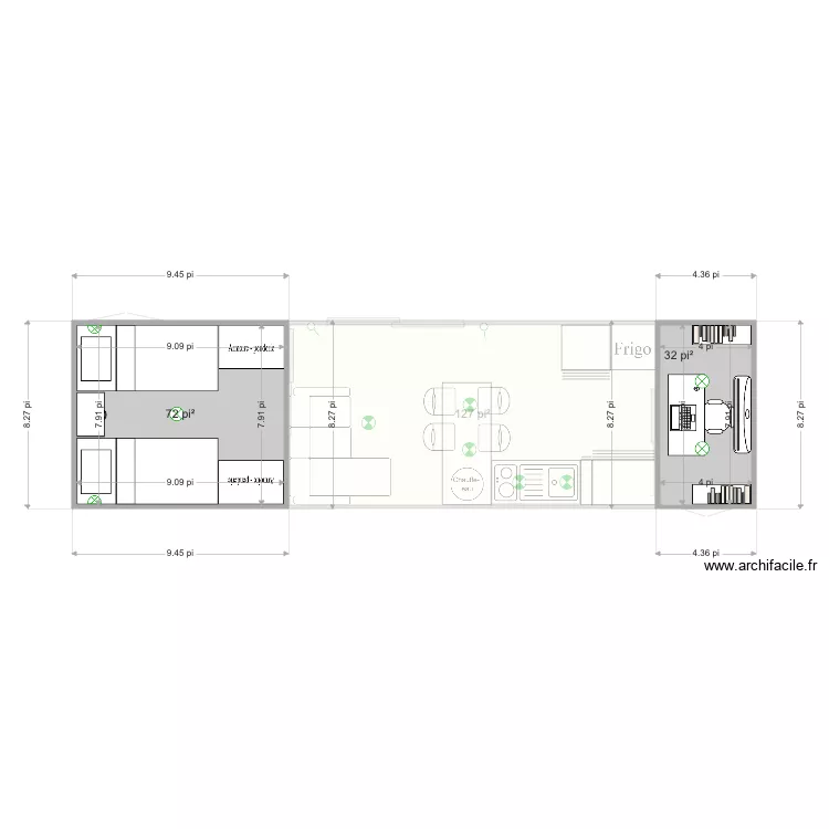 Multikigt mini maison modele Mila. Plan de 