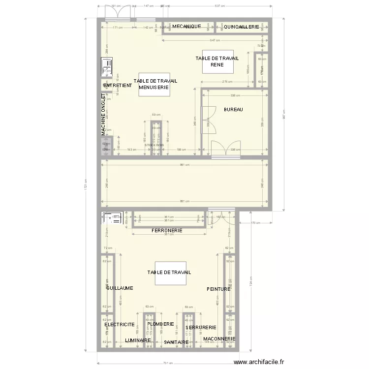 ATELIER HB 170321B. Plan de 