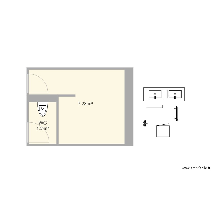 SDB. Plan de 0 pièce et 0 m2