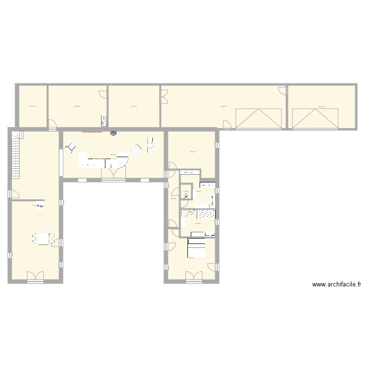 MOGADOR RDC RENOV. Plan de 38 pièces et 822 m2