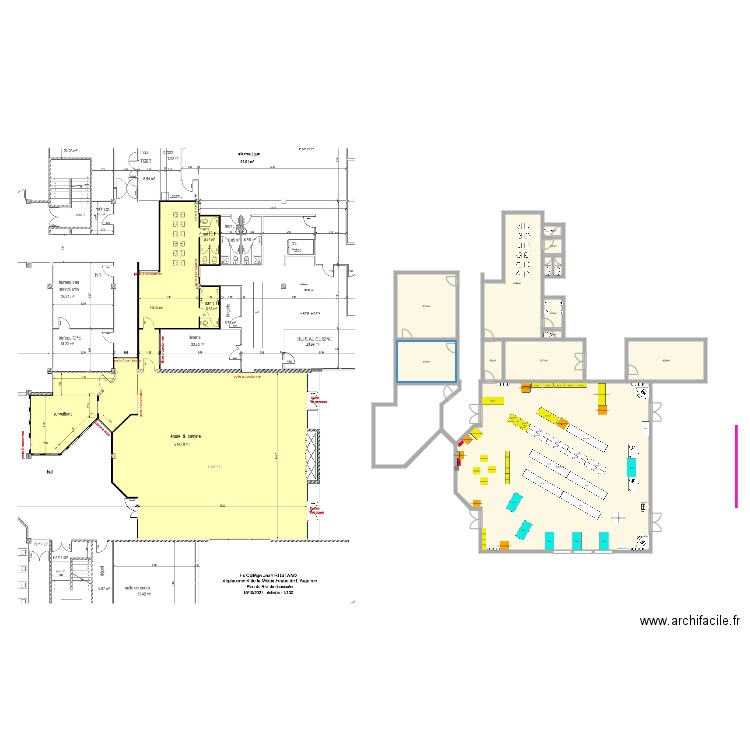 ARGONNE collège J Rostand D1. Plan de 13 pièces et 355 m2