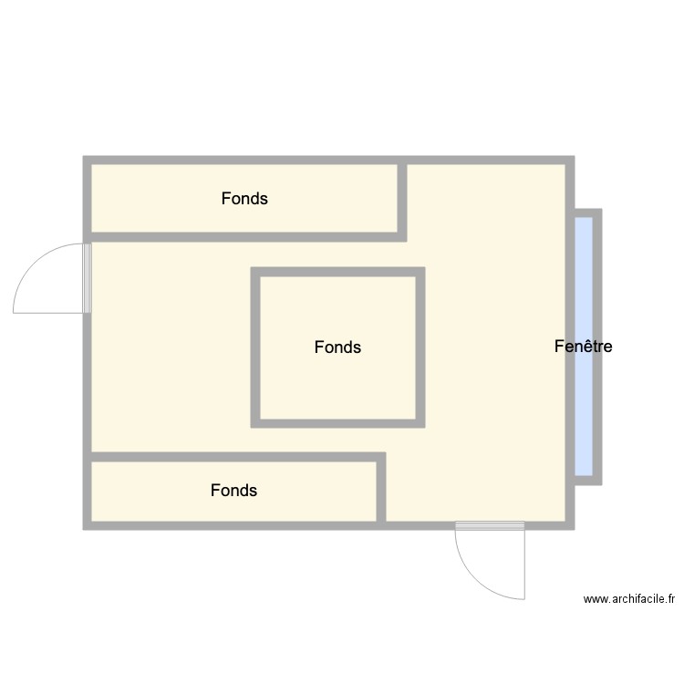 1e etage USJ. Plan de 5 pièces et 25 m2