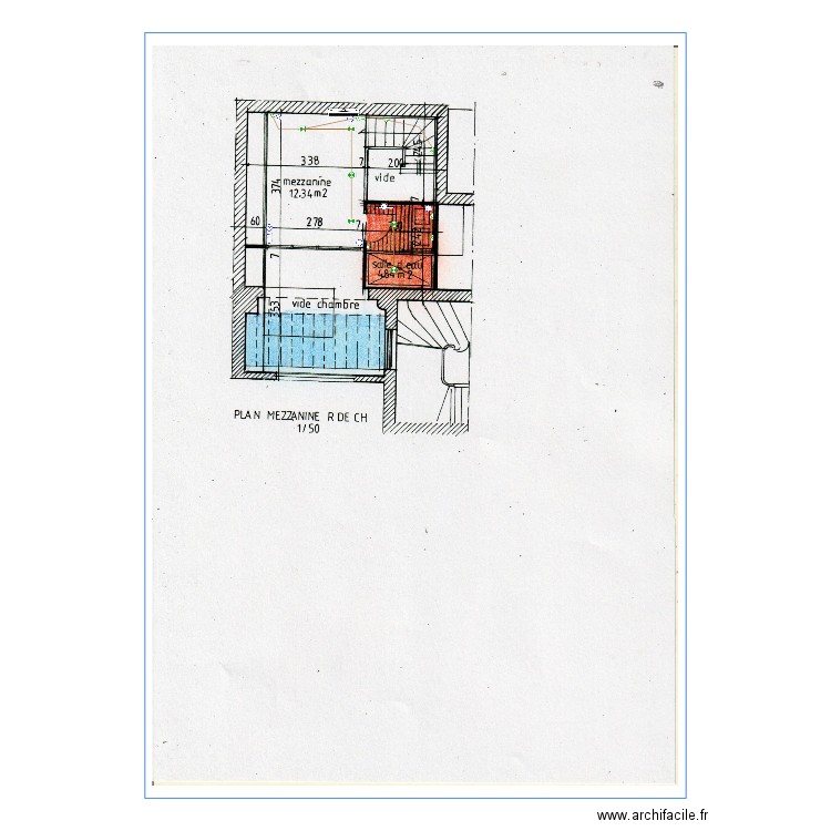 rdc mezzanine albert de mun du 06 11 20. Plan de 0 pièce et 0 m2