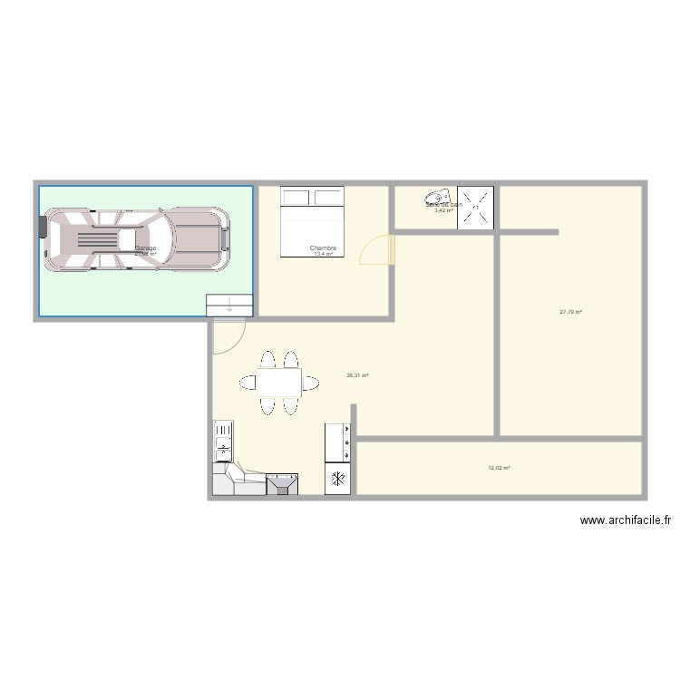plan bungalow 2022. Plan de 6 pièces et 117 m2