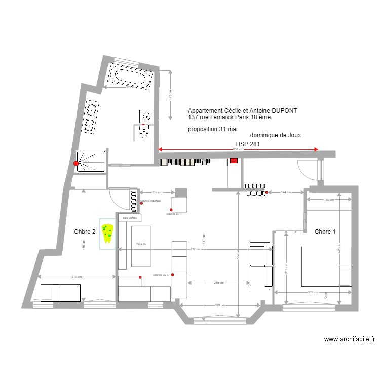 antoine et cecile D existant 1 juin 2. Plan de 0 pièce et 0 m2