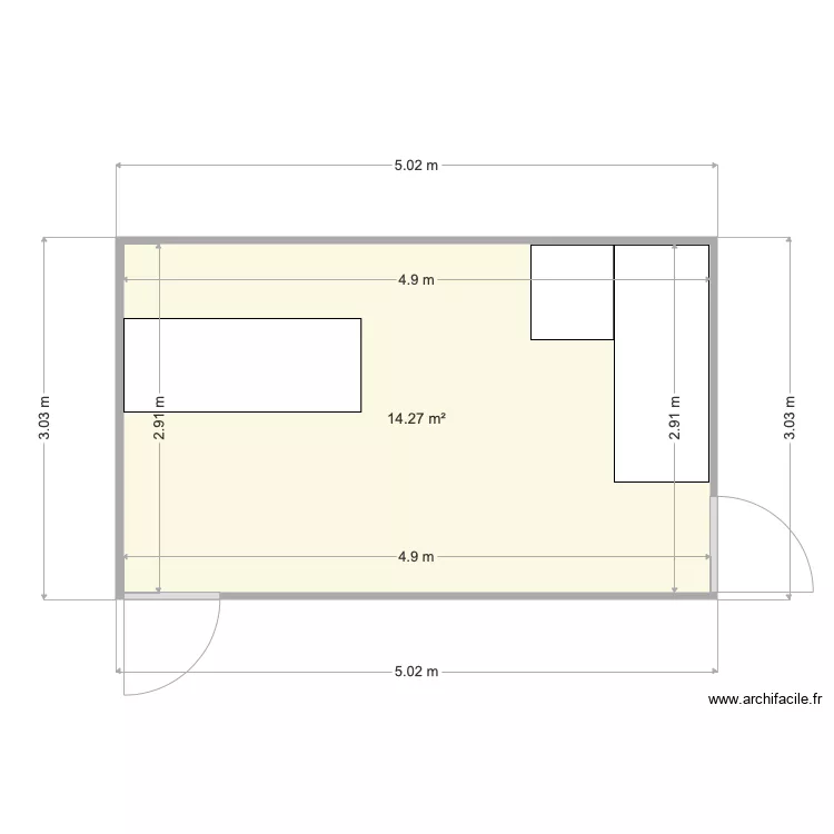 Salle pause . Plan de 