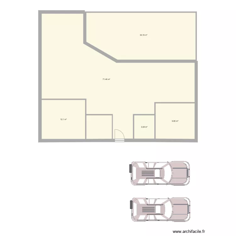 Maison Jeff Amandiers. Plan de 