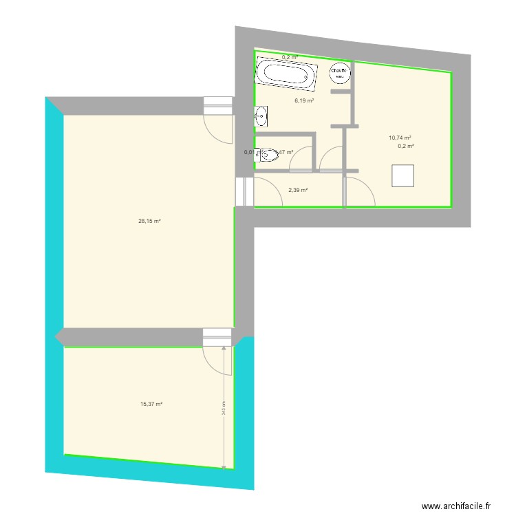 Appart Jim V2. Plan de 0 pièce et 0 m2