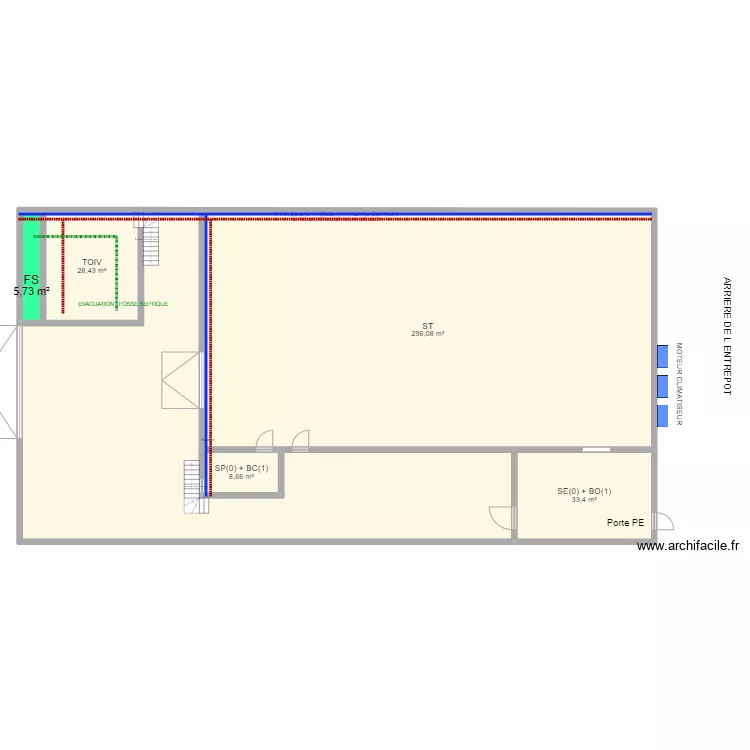 PLAN 585 M2. Plan de 