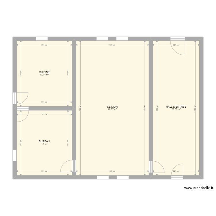 PENS GLIMES. Plan de 4 pièces et 110 m2