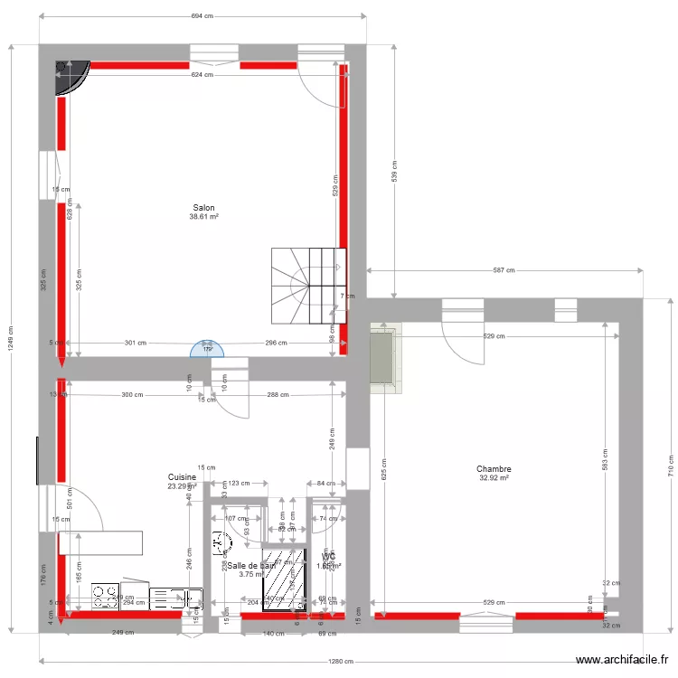 ferme RC am&eacute;nagement. Plan de 