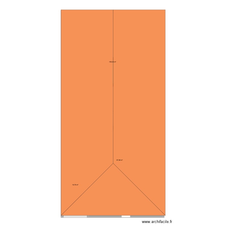 plan. Plan de 3 pièces et 202 m2